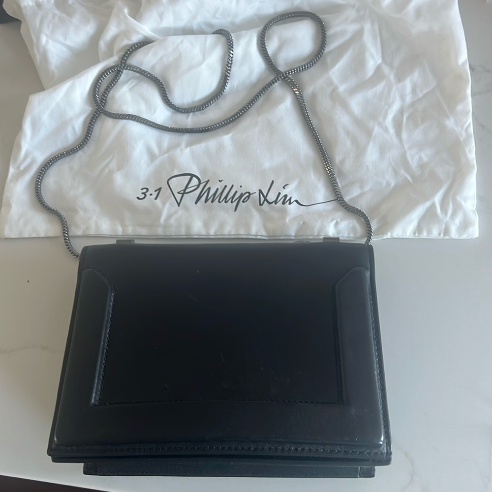 3.1 Philip Lim Black Bag with Chrome Strap